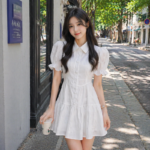 Robe Chemise Blanche - K-Pop France