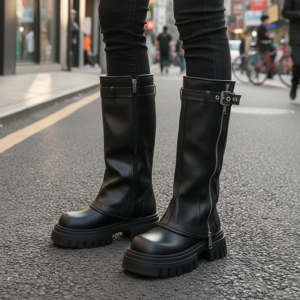 Bottes Coréennes Femme Style Punk - K-Pop France