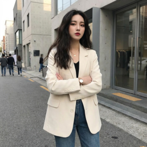 Blazer Mode Coréenne Femme - K-Pop France